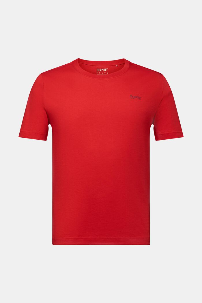 Camiseta en jersey de algodón con logotipo, DARK RED, detail image number 6