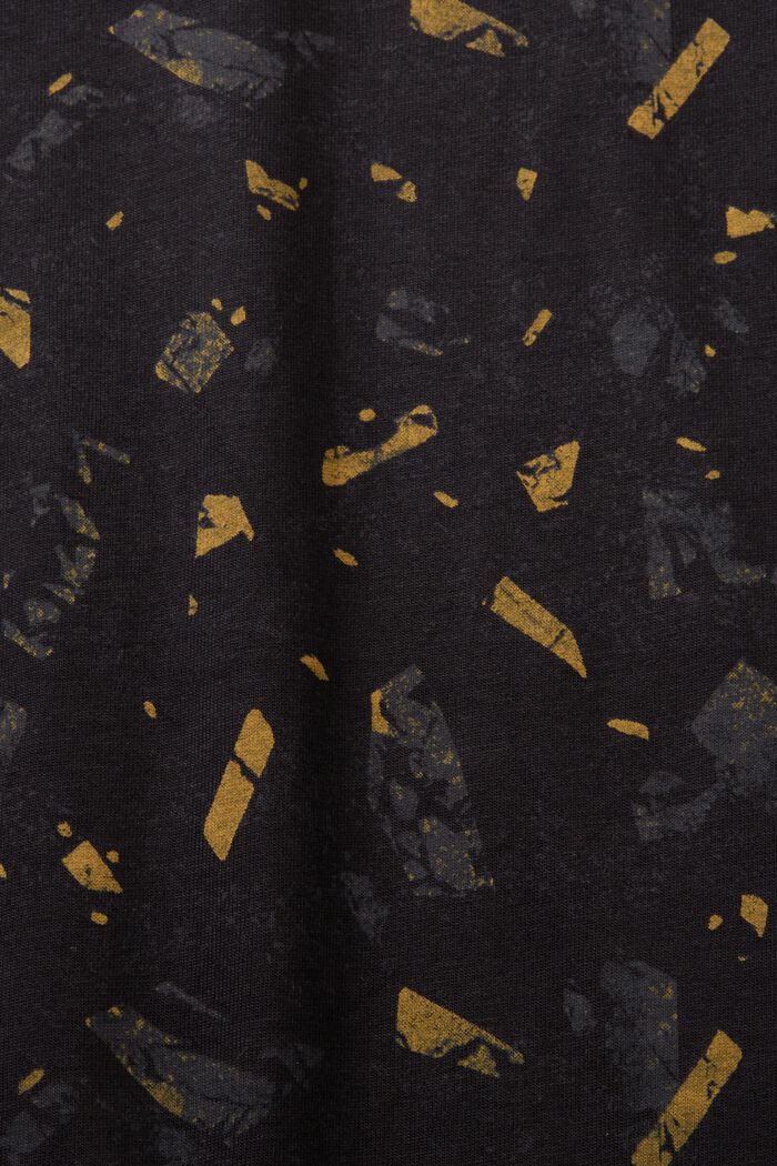Camiseta de algodón con estampado allover, BLACK, detail image number 5