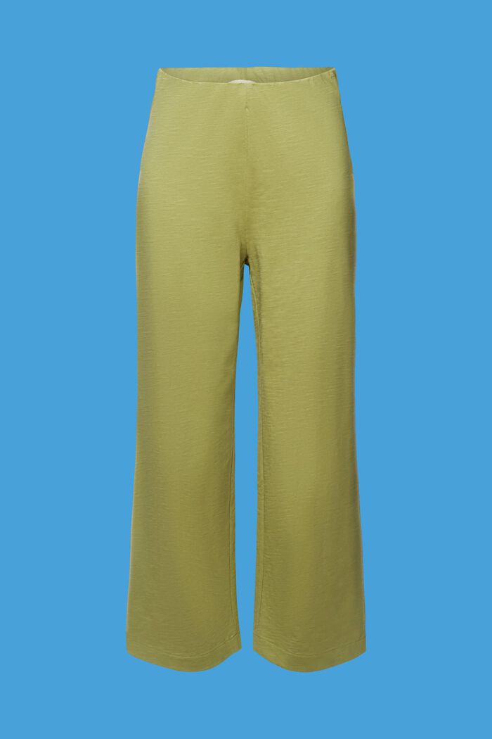 Pantalón cullotte de tejido jersey, 100% algodón, PISTACHIO GREEN, detail image number 6