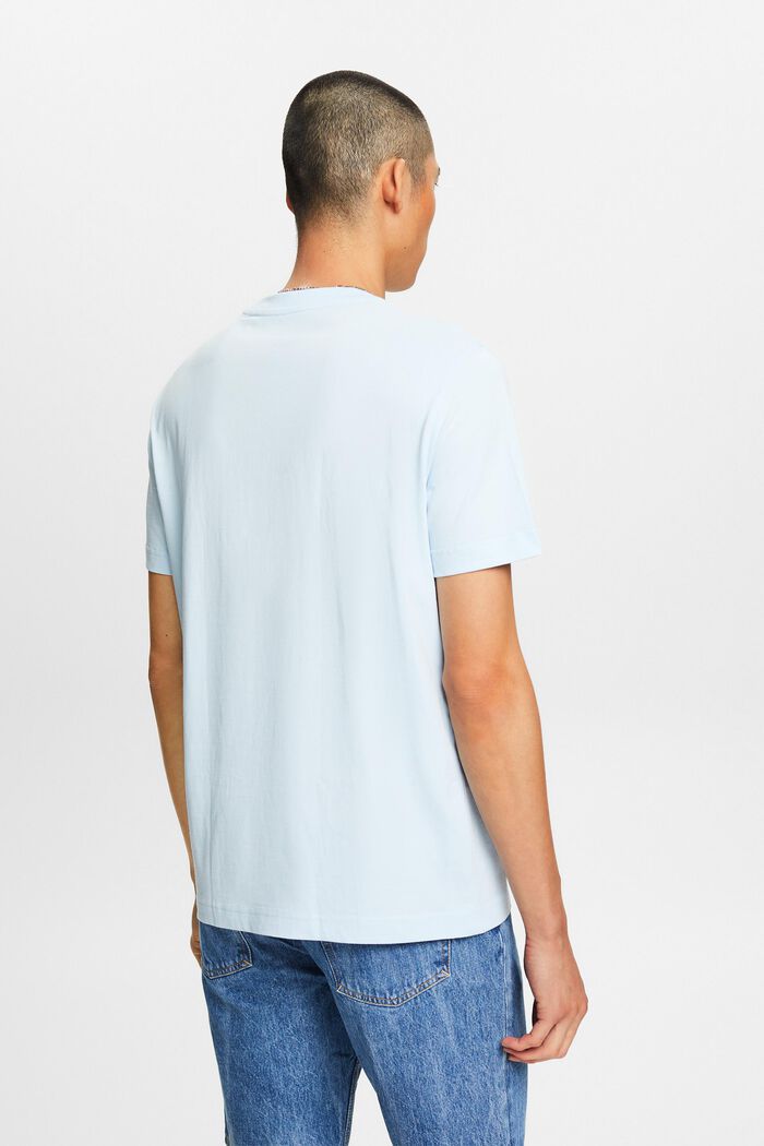 Camiseta en jersey de algodón con logotipo, PASTEL BLUE, detail image number 2