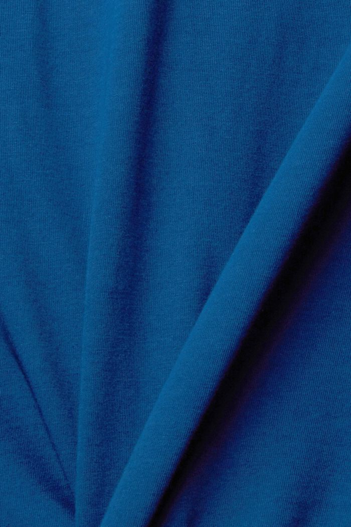 Camiseta de manga larga con cuello mao, PETROL BLUE, detail image number 1