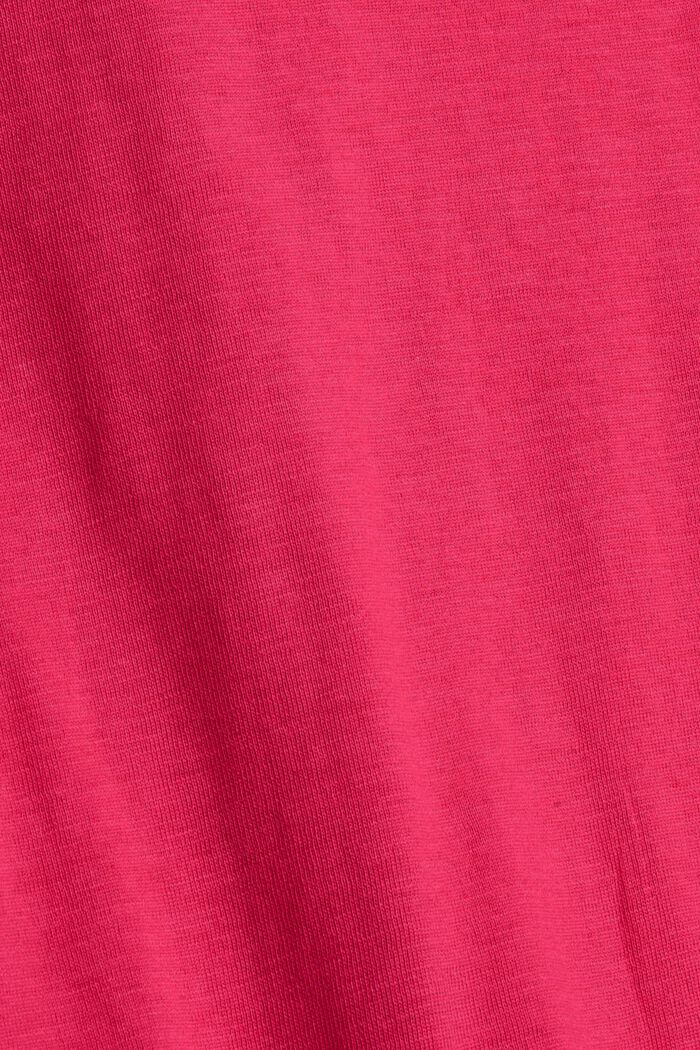 Sudadera ligera con capucha de manga larga, en algodón ecológico, PINK FUCHSIA, detail image number 4