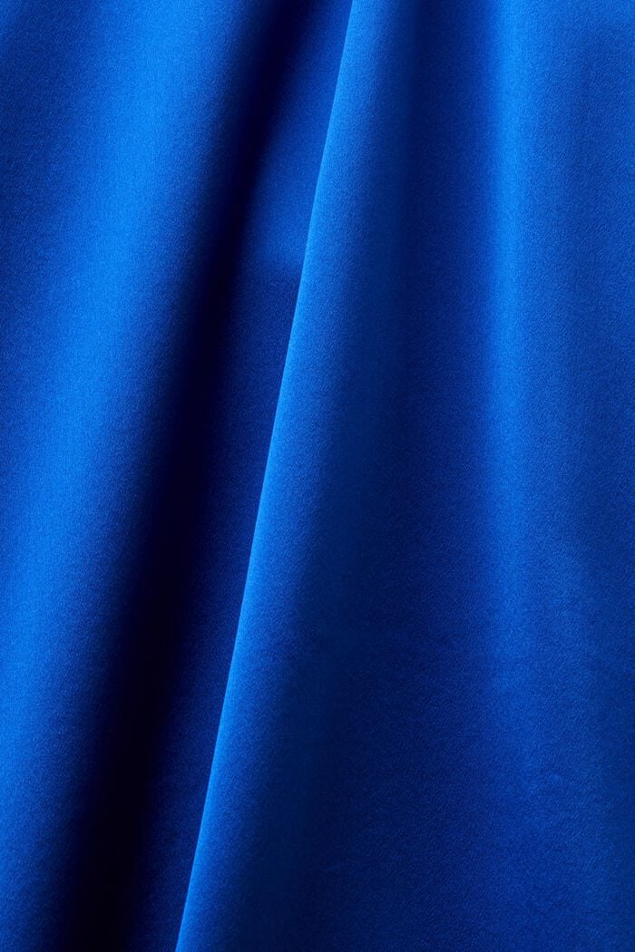 Vestido midi de seda con cinturón, BRIGHT BLUE, detail image number 5
