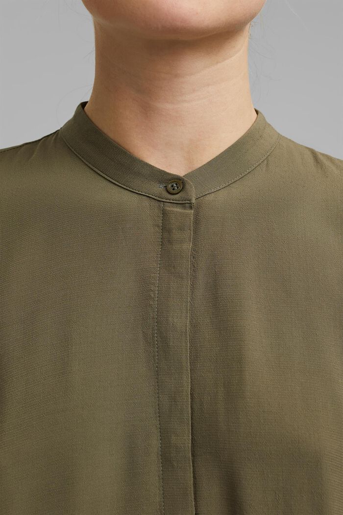 Blusa larga tipo túnica LENZING™ ECOVERO™, DARK KHAKI, detail image number 2