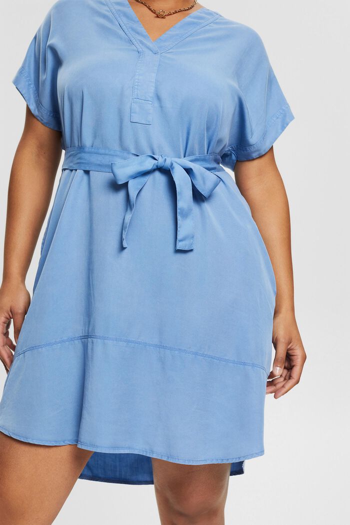 CURVY En TENCEL™: vestido estilo blusa casual, LIGHT BLUE LAVENDER, detail image number 3