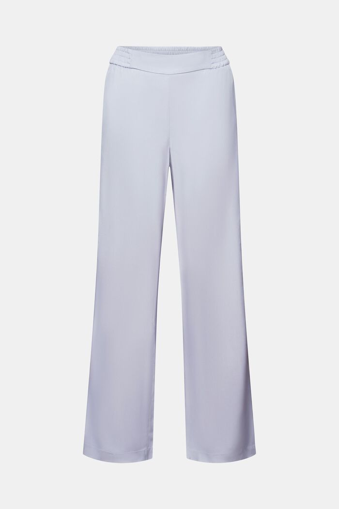 Pantalones anchos de sarga sin cierres, LIGHT BLUE LAVENDER, detail image number 6