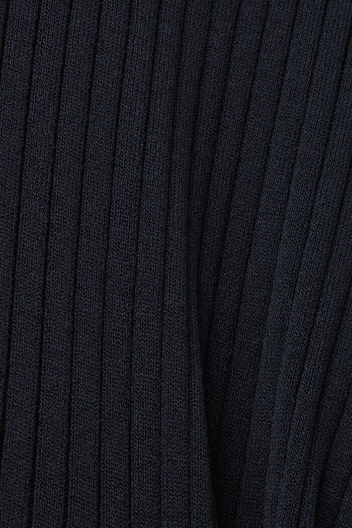 Vestido cruzado plisado con manga larga, BLACK, detail image number 5
