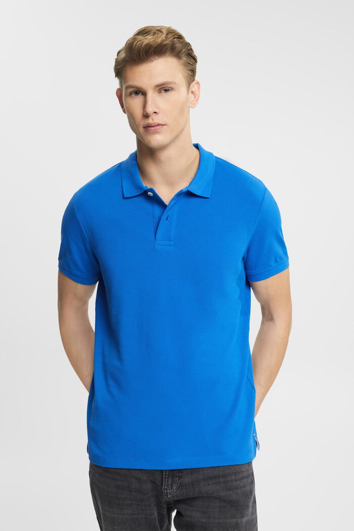 Polo slim fit, BLUE, detail image number 0
