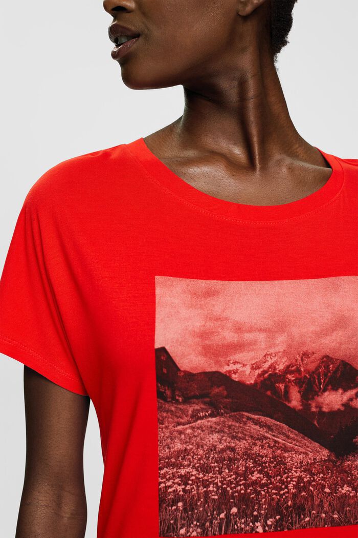 Camiseta estampada, LENZING™ ECOVERO™, RED, detail image number 0