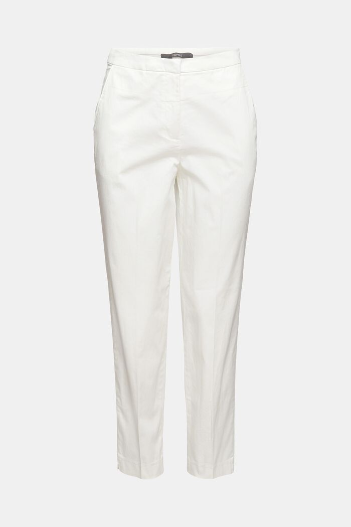 Pantalón chino de algodón, WHITE, overview