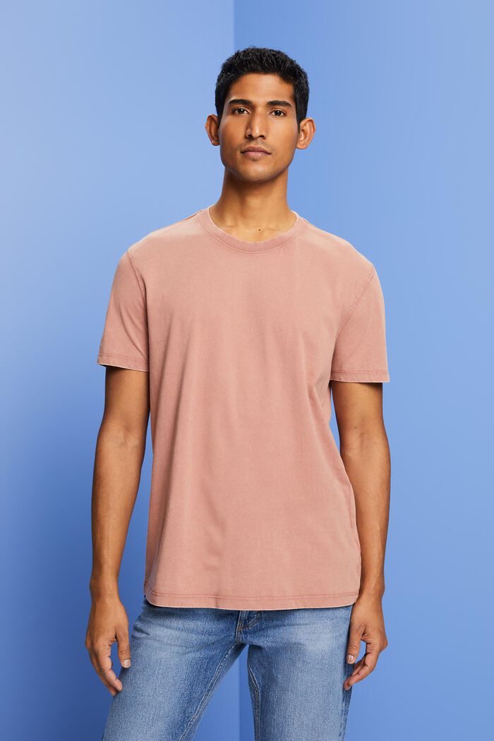 Camiseta de tejido jersey teñido, 100 % algodón, DARK OLD PINK, detail image number 0