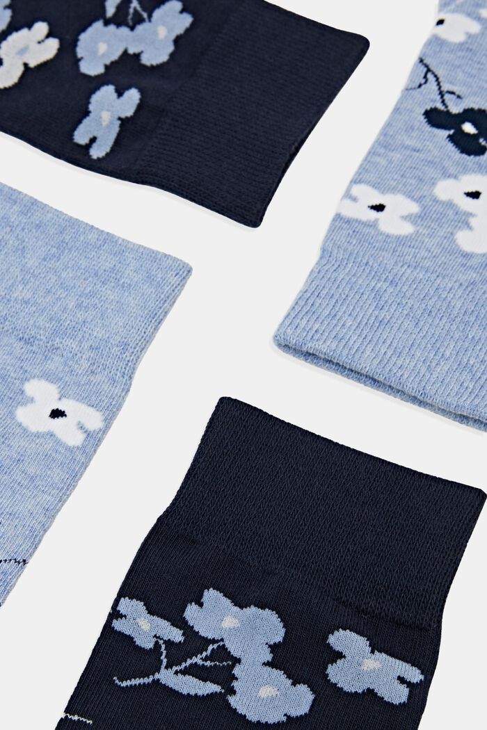 Pack de 2 calcetines de punto grueso estampados, LIGHT BLUE/NAVY, detail image number 1