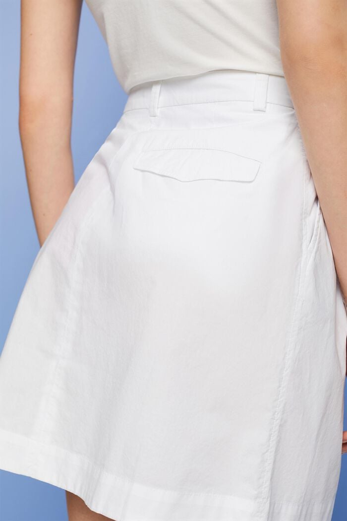 Minifalda de tejido, 100% algodón, WHITE, detail image number 4