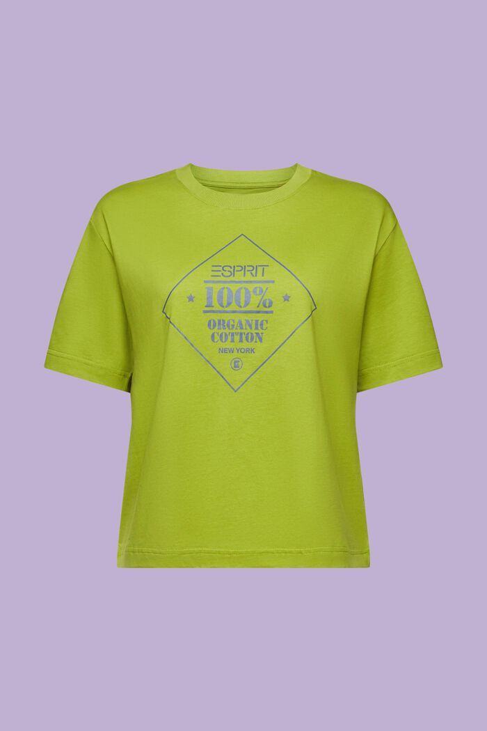 Camiseta estampada de algodón ecológico, LEAF GREEN, detail image number 6