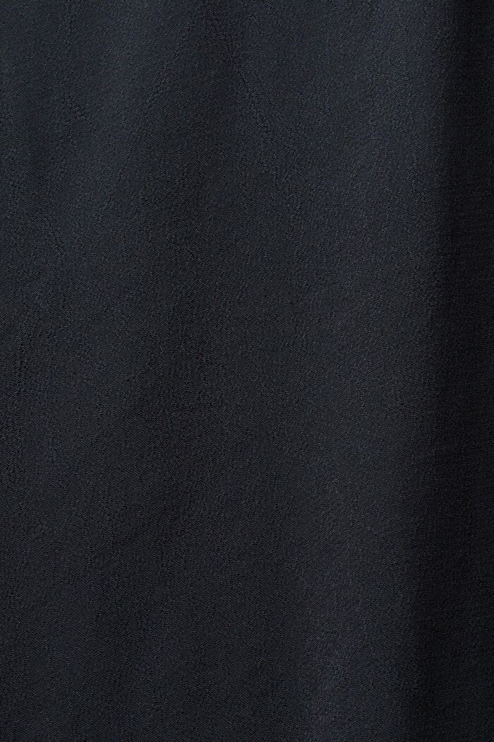 Blusa básica de cuello en pico, BLACK, detail image number 5