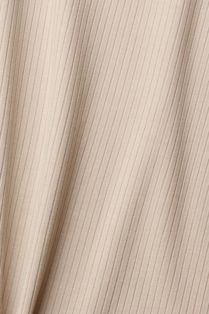 Camiseta de tirantes en punto de canalé, LENZING™ ECOVERO™, LIGHT TAUPE, detail image number 6