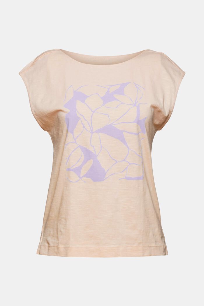 Camiseta con estampado en 100% algodón, NUDE, detail image number 6
