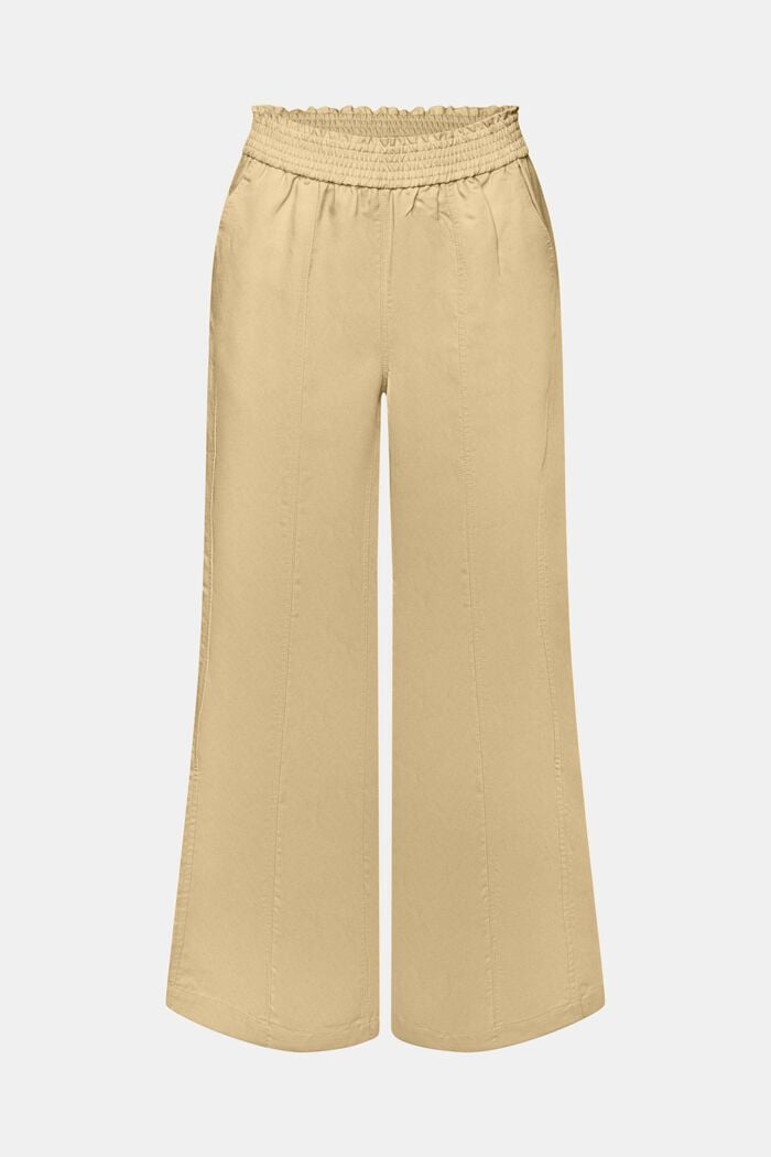 Pantalones anchos, mezcla de lino, SAND, detail image number 6