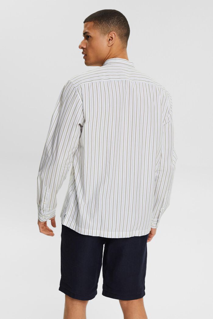 Camisa con estampado de rayas, WHITE, detail image number 3
