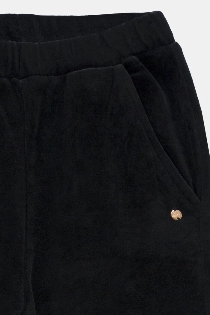 Pantalones deportivos aterciopelados, BLACK, detail image number 2