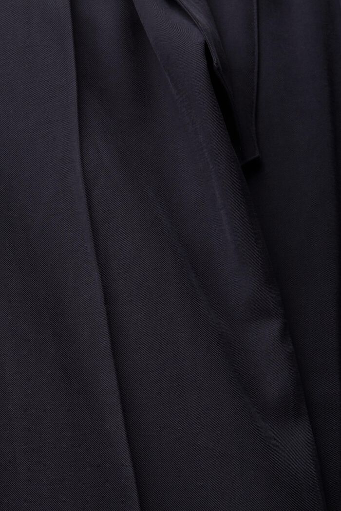 Pantalón paper bag con cinturón de tejido, LENZING™ ECOVERO™, BLACK, detail image number 4