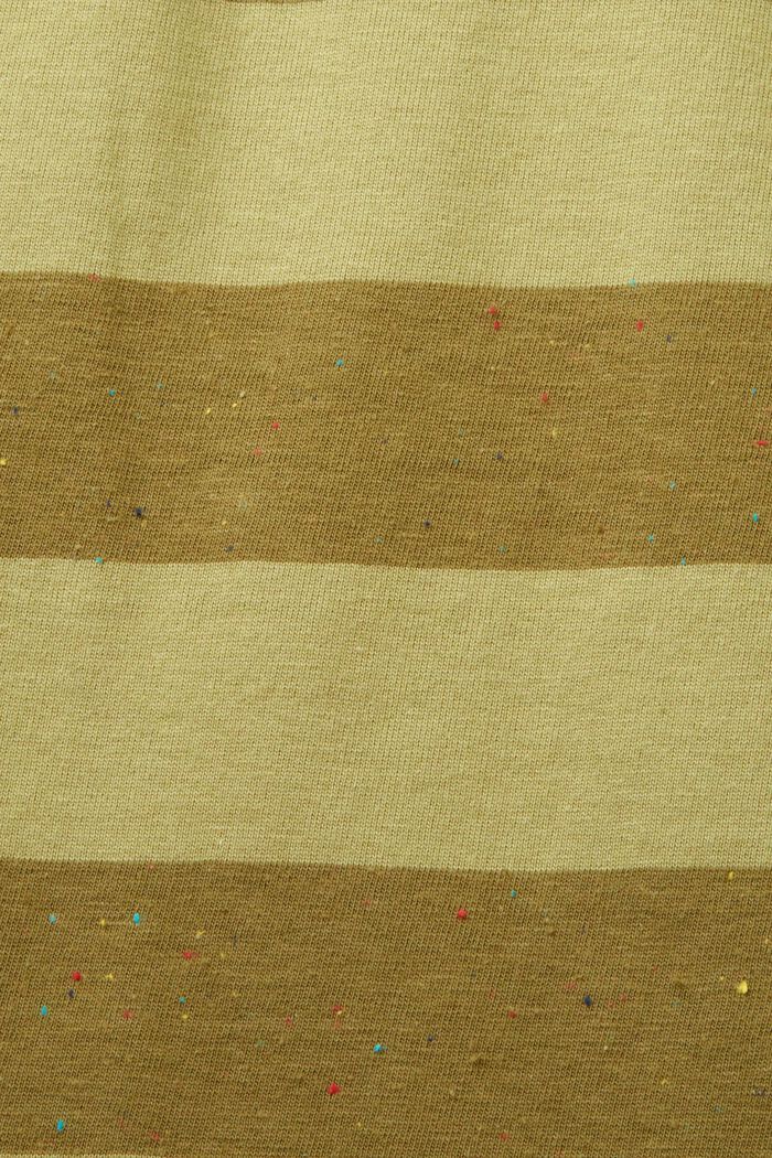 Camiseta de hilo anudado con diseño a rayas, OLIVE, detail image number 5