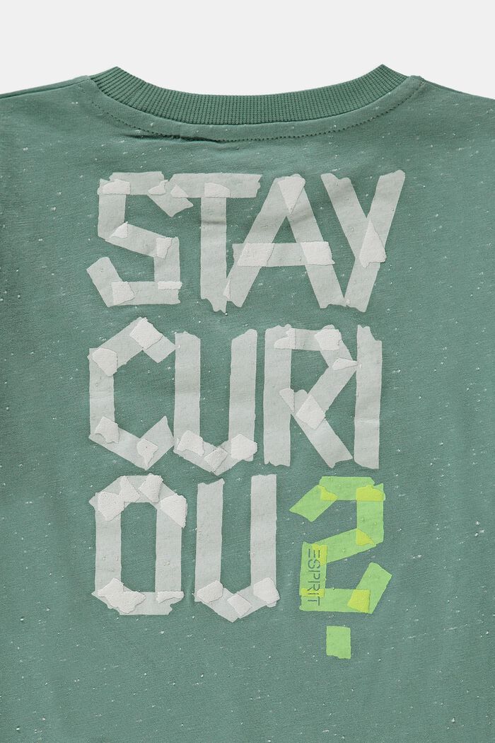 Camiseta de manga larga con mensaje positivo, TEAL GREEN, detail image number 2