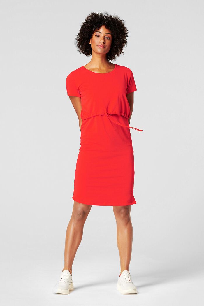 Vestido de capas con función de lactancia, algodón ecológico, RED, detail image number 1