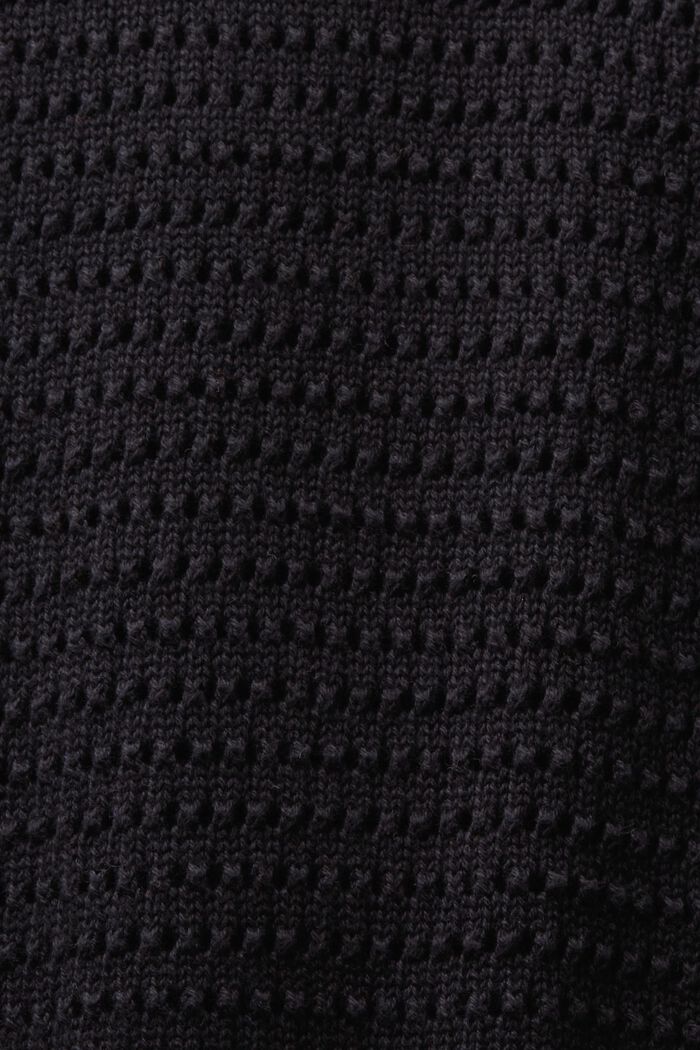Jersey de manga corta de malla, BLACK, detail image number 5