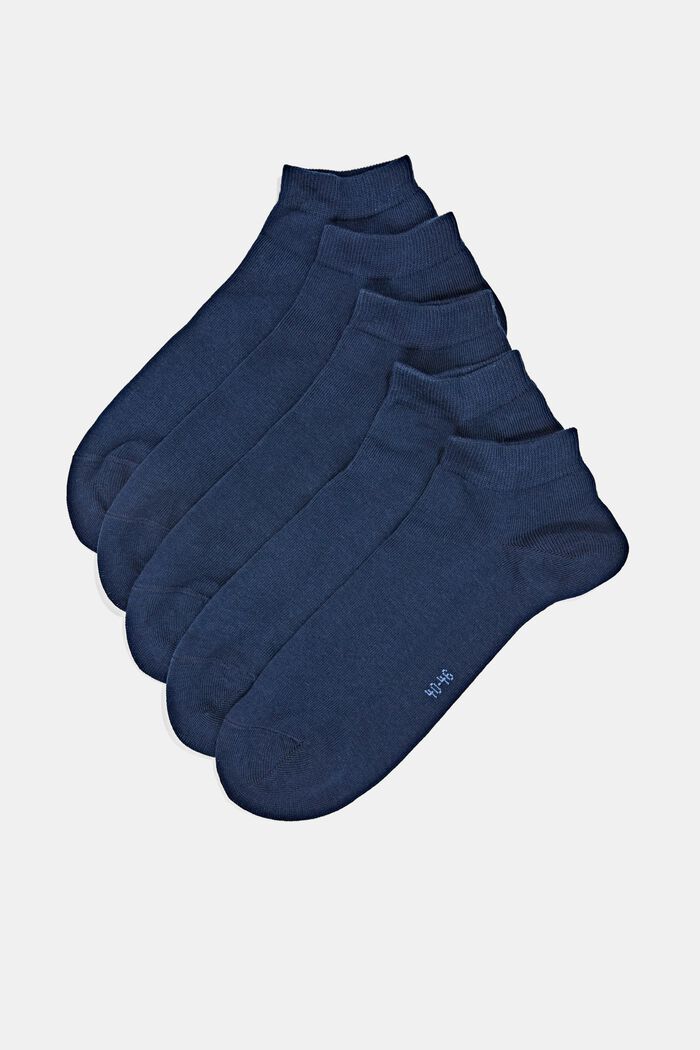 Pack de diez pares de calcetines tobilleros en mezcla de algodón, MARINE, detail image number 0