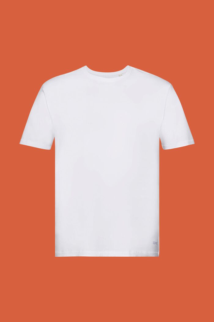 Camiseta de punto con estampado por detrás, 100% algodón, WHITE, detail image number 7