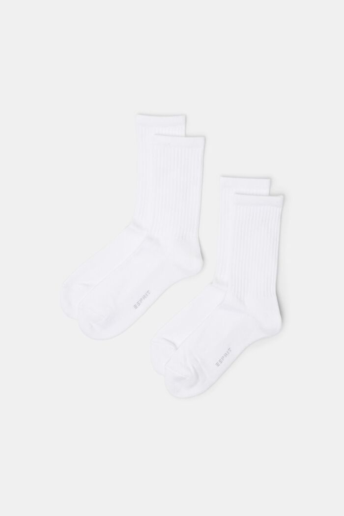 Pack de 2 calcetines de canalé, WHITE, detail image number 0
