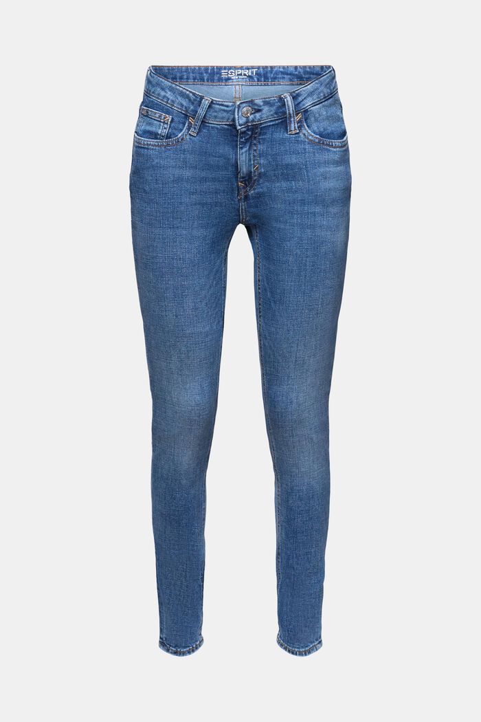 Reciclados: jeans mid-rise skinny fit elásticos, BLUE MEDIUM WASHED, detail image number 6