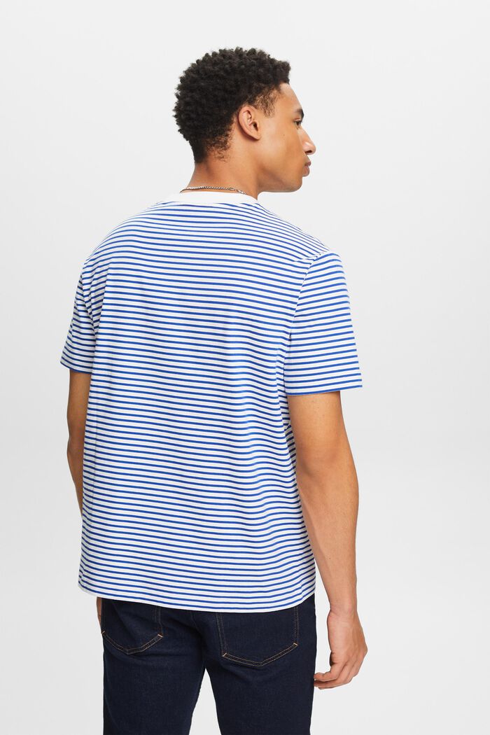 Camiseta a rayas en tejido jersey de algodón, BRIGHT BLUE, detail image number 2