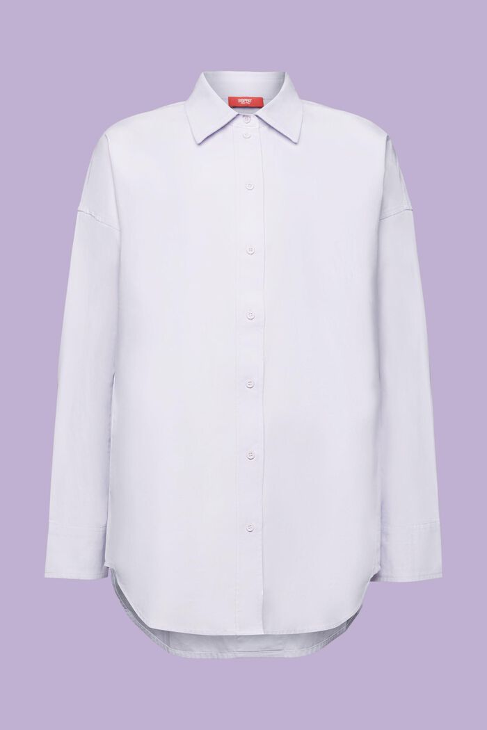 Camisa en popelina de algodón, LAVENDER, detail image number 6