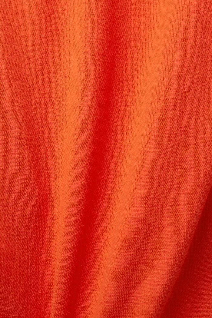Cárdigan de punto ligero con lino, ORANGE RED, detail image number 5