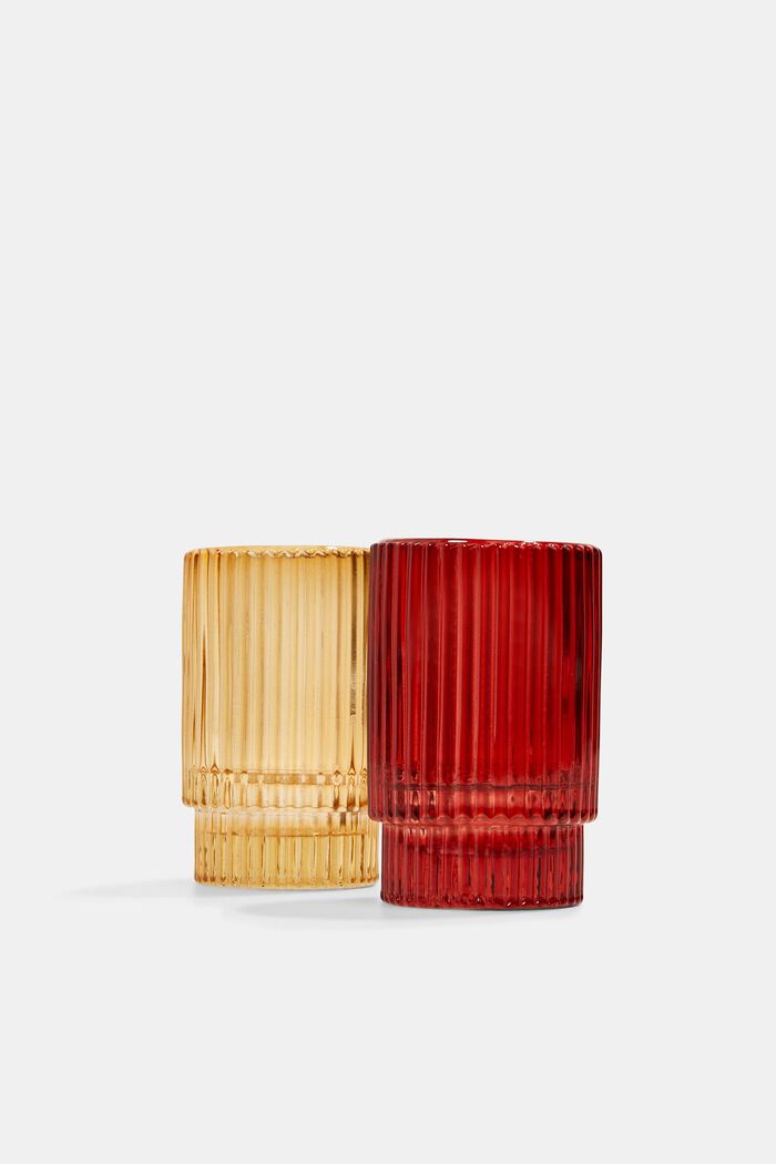 Set de 2 vasos para velas de colores, RED, detail image number 0