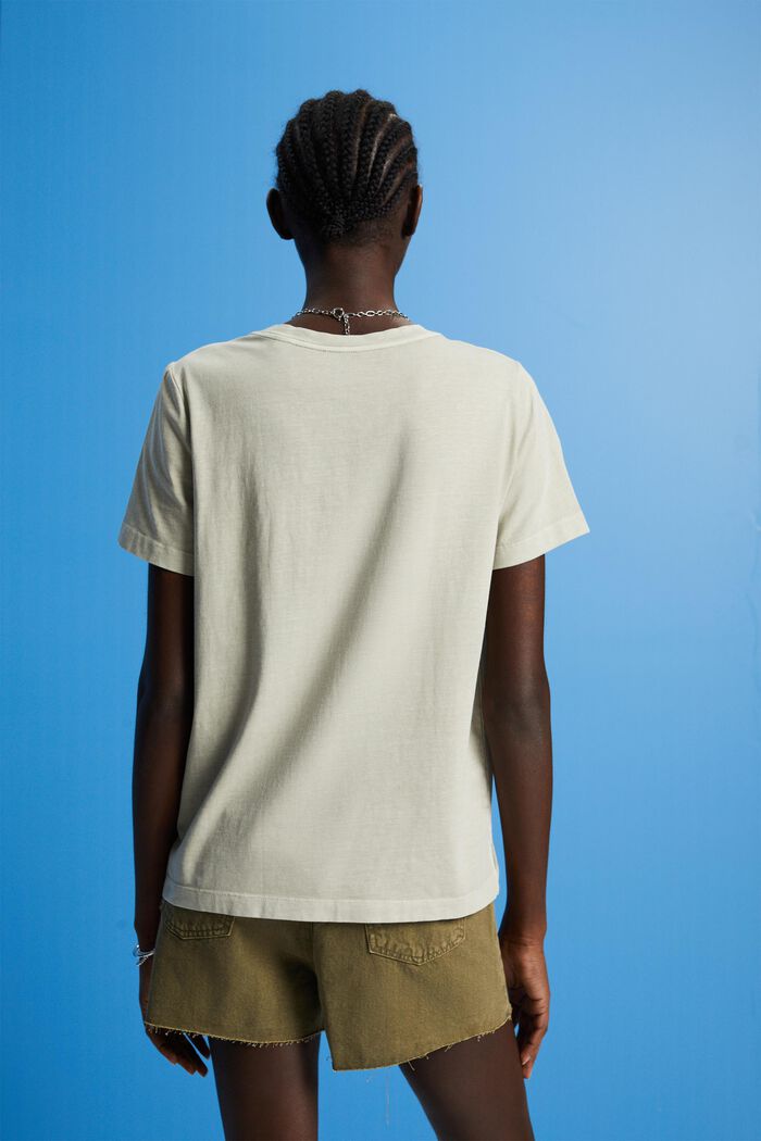 Camiseta en mezcla de algodón, DUSTY GREEN, detail image number 3