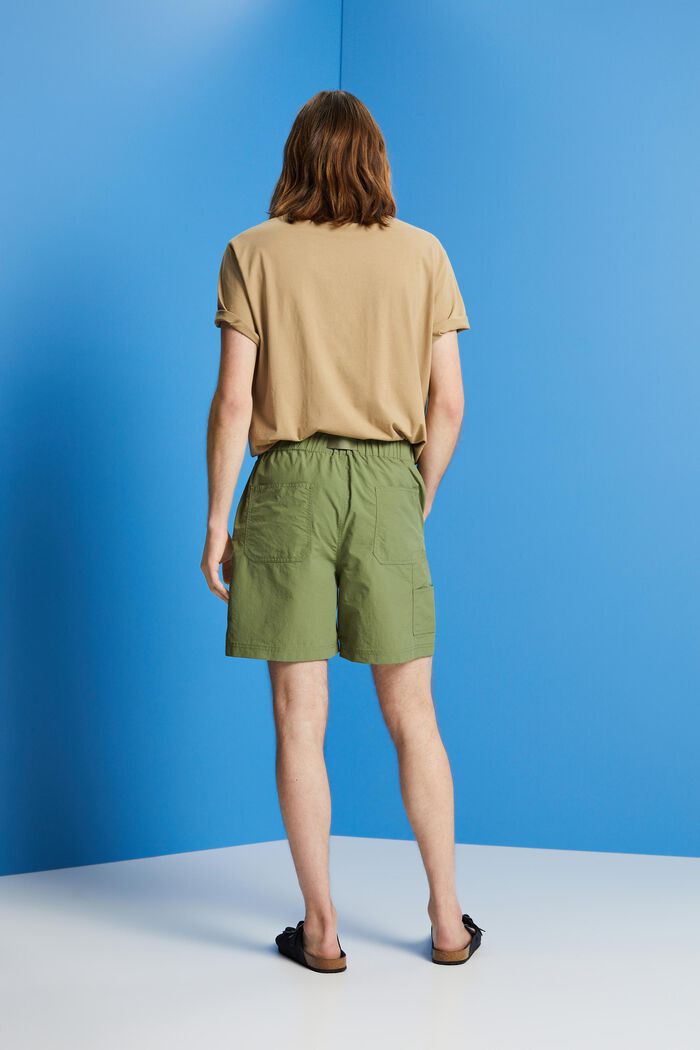 Pantalones cortos con cinturón integrado, OLIVE, detail image number 3