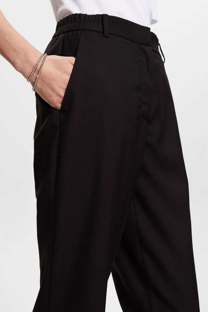 Pantalón de tiro alto con perneras anchas, BLACK, detail image number 2