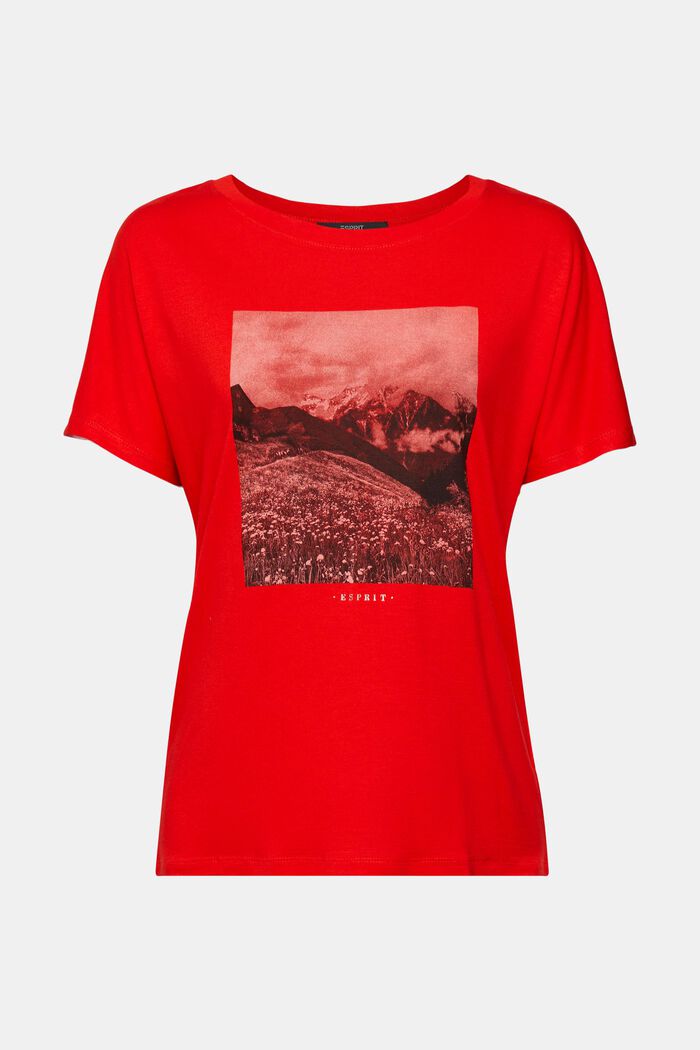 Camiseta estampada, LENZING™ ECOVERO™, RED, detail image number 2