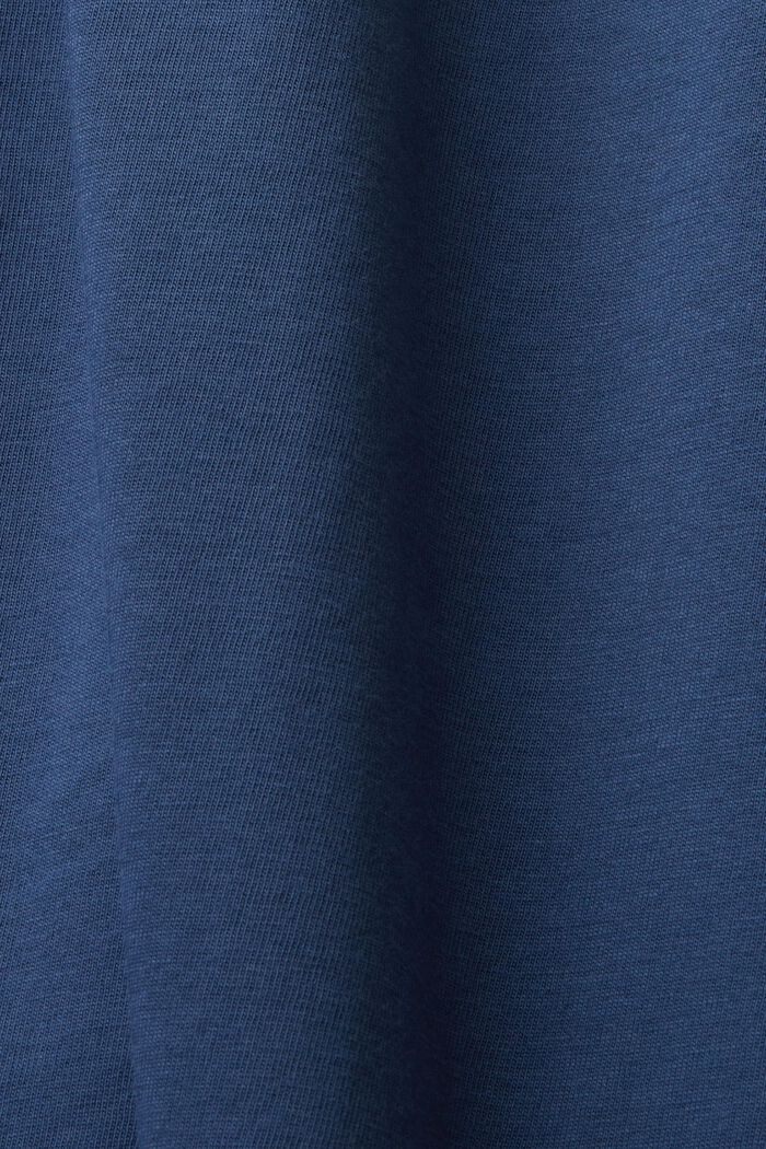 Camiseta en tejido jersey de algodón con diseño geométrico, GREY BLUE, detail image number 6