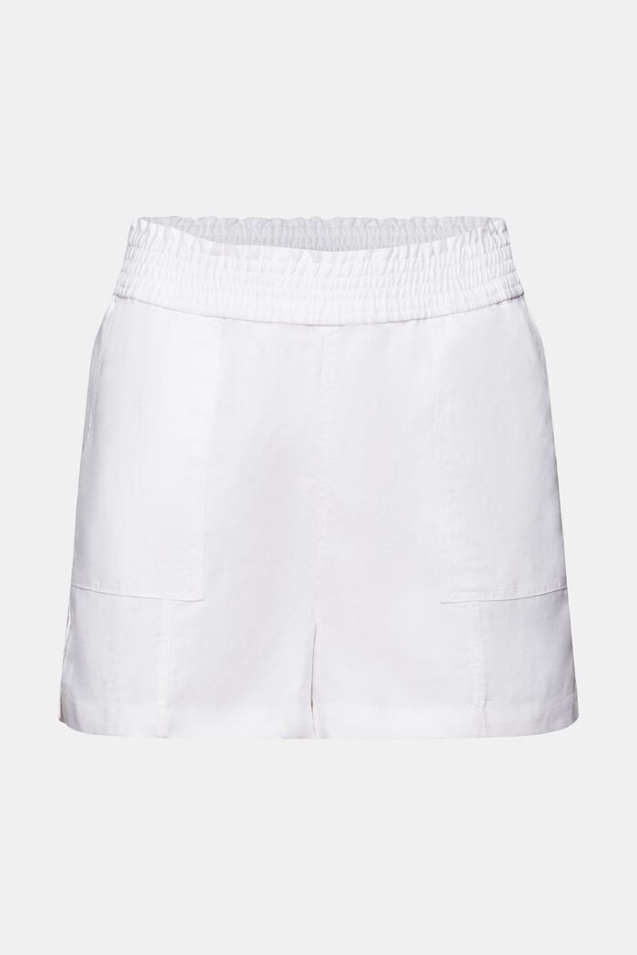 Pantalón corto, mezcla de lino, WHITE, detail image number 7