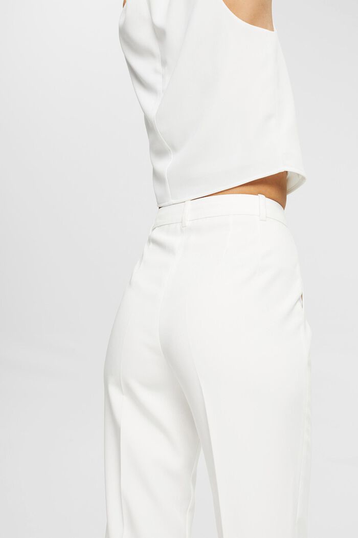 Pantalón con rayas de planchado, OFF WHITE, detail image number 5