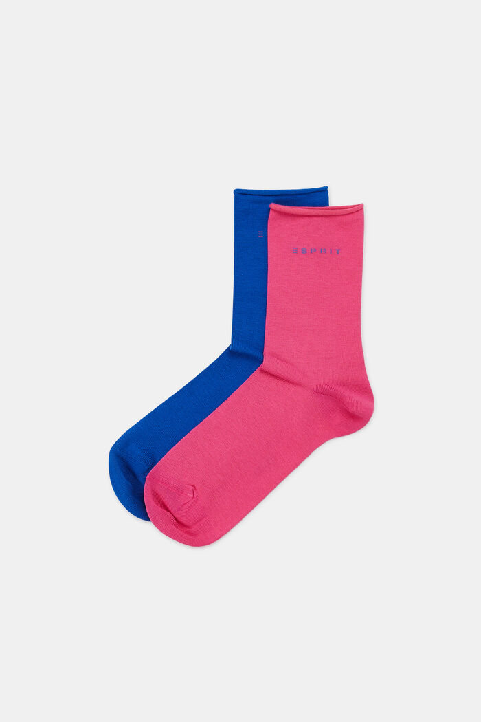 Pack de 2 pares de calcetines de punto grueso, BLUE/PINK, detail image number 0