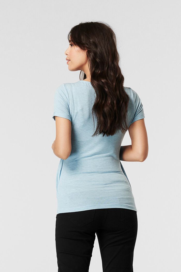 Reciclada: camiseta con diseño de capas, BLUE GREY, detail image number 3