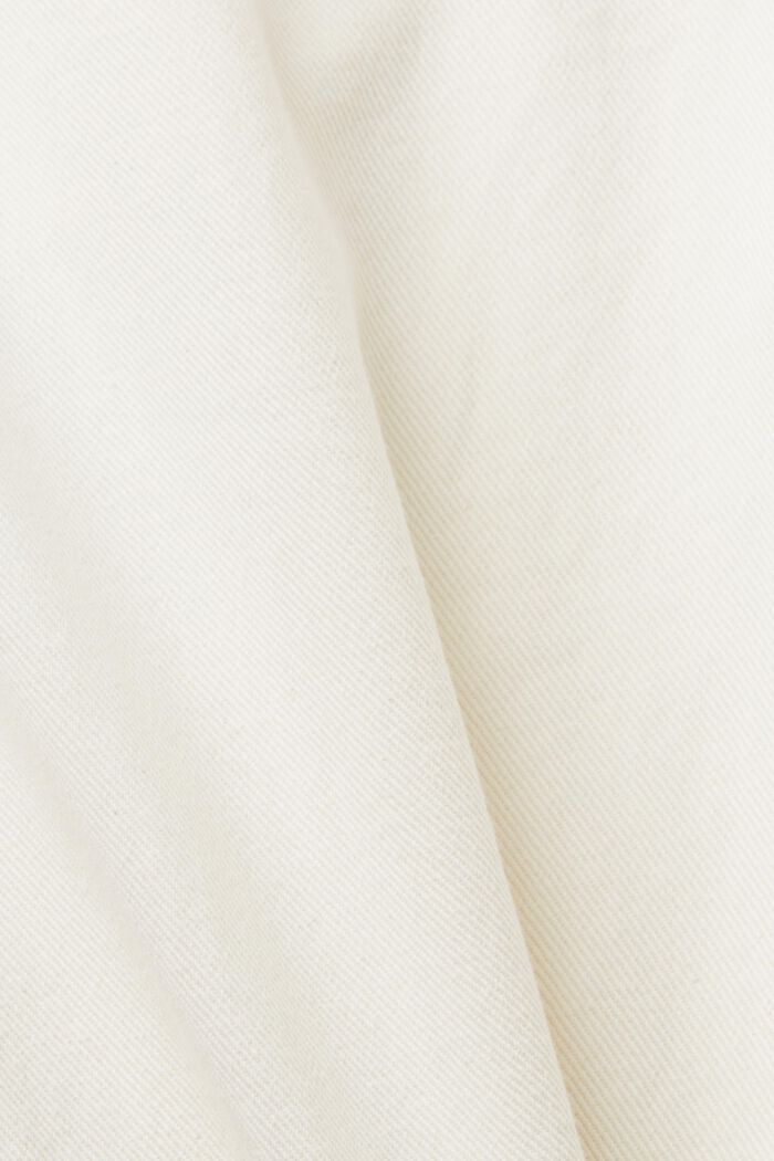 Pantalón de sarga y de pernera ancha, 100% algodón, OFF WHITE, detail image number 7