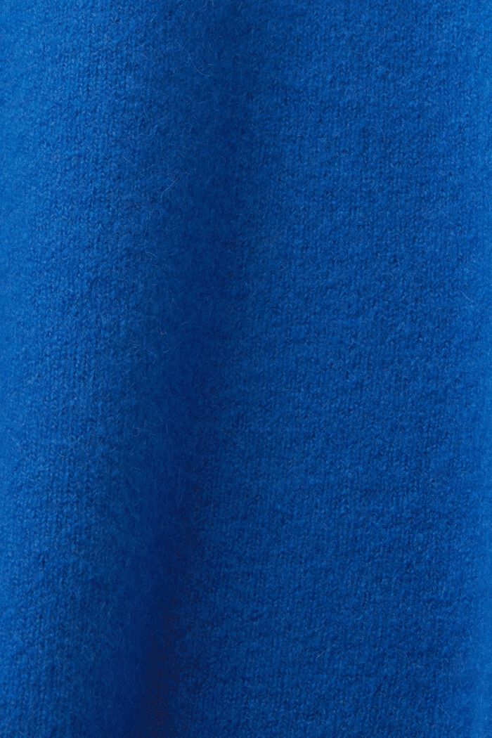 Jersey de cuello redondo en mezcla de lana, BRIGHT BLUE, detail image number 5
