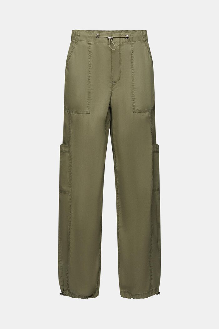 Pantalones estilo cargo, 100 % algodón, KHAKI GREEN, detail image number 7