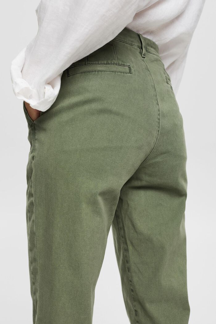 Pantalón chino de algodón, GREEN, detail image number 5